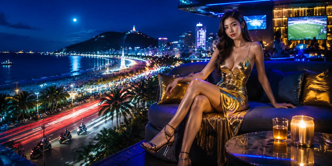 Người dùng thư giãn trên bãi biển Vũng Tàu và trải nghiệm cá cược trực tuyến trên điện thoại